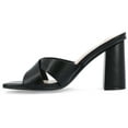 thumbnail image 2 of Journee Womens Chazz Vegan Leather Block Heel Sandals, 2 of 8