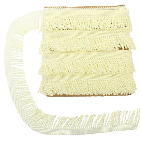 GAXIRE Decorative Curtain Fringe Trim in Beige for Craft Sewing and Sofa Cushion Edging GAXIRE Decorative Curtain Fringe Trim in Beige for Craft Sewing and Sofa Cushion Edging