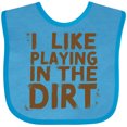 thumbnail image 3 of Inktastic I Like Playing in the Dirt Boys or Girls Baby Bib, 3 of 4