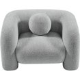 thumbnail image 5 of Meridian Furniture Emory Grey Boucle Fabric Chair, 5 of 17
