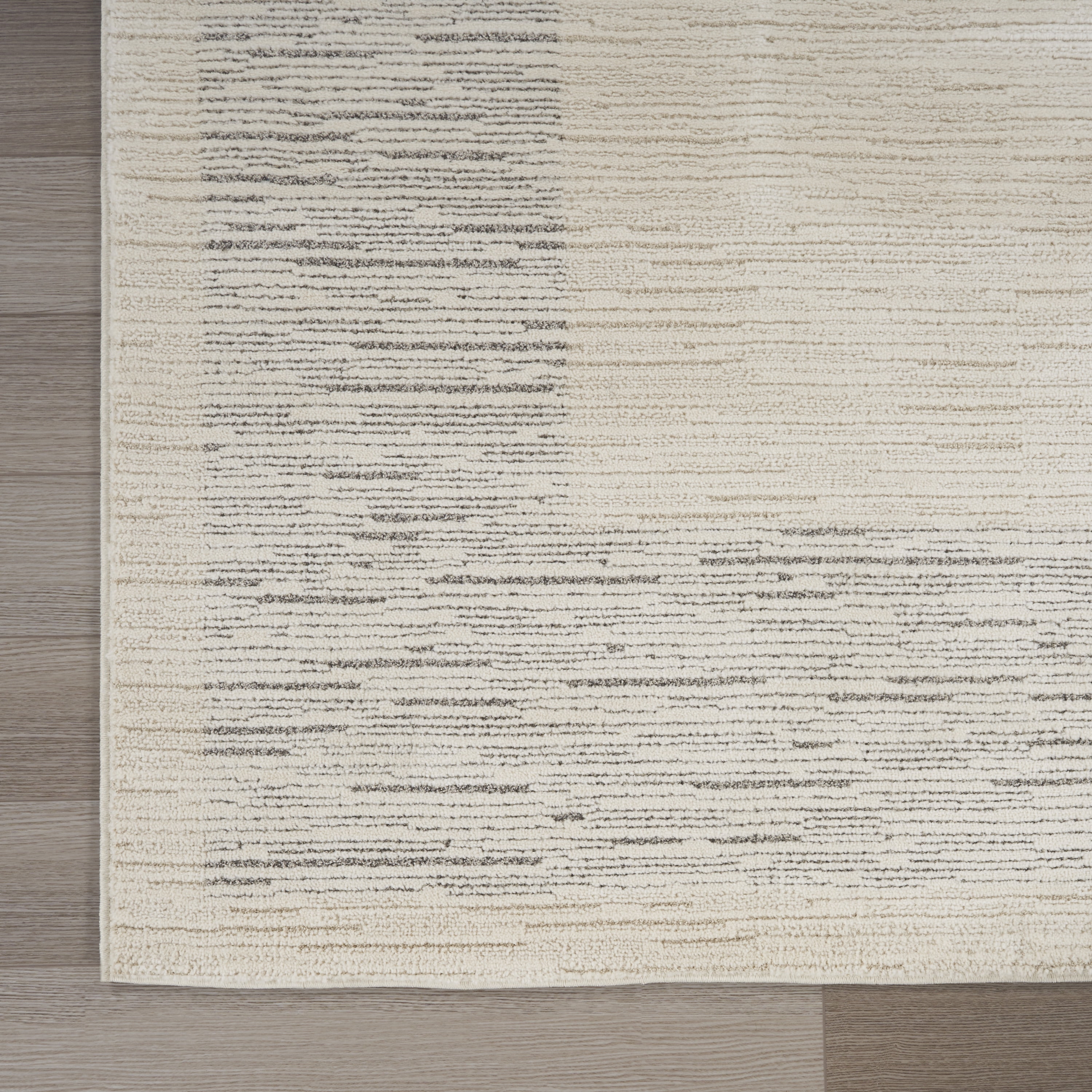Nourison Santa Cruz Abstract Ivory Grey 7'10" x 9'10" Area Rug (8x10)