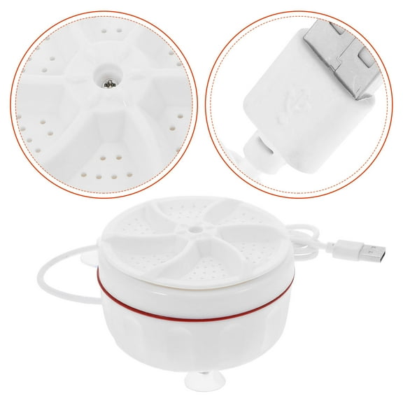 OUNONA  Portable Washing Machine for Sink Washer Student Travel White