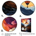 thumbnail image 3 of Designart "Orange Hot Air Ballon composition II" Hot Air Balloon Floater Framed Canvas Print, 3 of 7