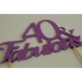 thumbnail image 3 of All About Details Purple 40-&-fabulous Cake Topper, 3 of 3