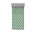 thumbnail image 2 of Green Bedding Set with Sheet & Covers, Greek Inspired Romance Cupid Silhouette Pattern with Little Hearts Print, Printed Bedroom Decor 2 Shams, 4 Sizes, Jade Green Purple Cream, by Ambesonne, 2 of 3
