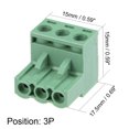thumbnail image 4 of Unique Bargains 15Pcs AC300V 15A 5.08mm Pitch 3P Flat Angle Needle Seat Insert-In PCB Terminal, 4 of 4