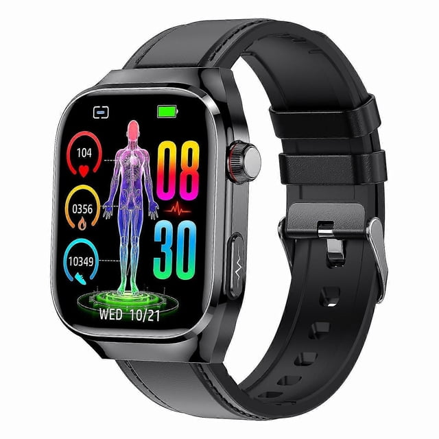 Tk16 Amoled Screen Smart Watch Micro-physical Examination Ecg Health Monitoring Sport Watch, Leather