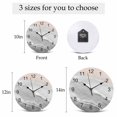 thumbnail image 6 of Wall Clock Grey Ocean Waves Clocks PVC Silent Non-Ticking Battery Operated Decorative Ombre Beach Spray Round Clock for Home Living Room Kitchen Bedroom Office School Wall Decor 10 Inch, 6 of 9