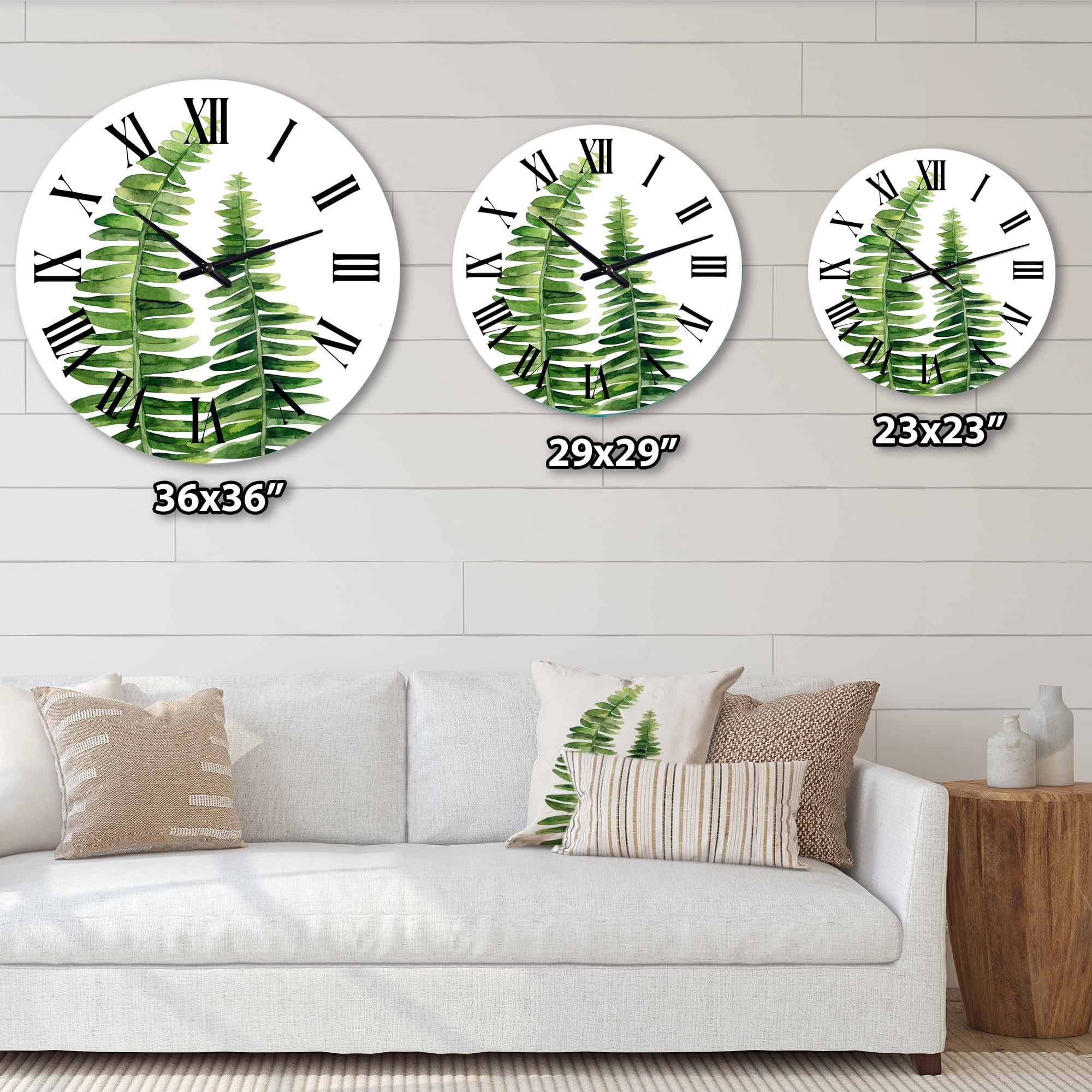 Designart 1 in Farmhouse Wall Clock