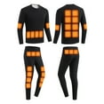 thumbnail image 5 of Winter Electric Heated Underwear Set Motorcycle Clothing Women Fleece Thermal Top Pants 30 Area Ski Heating Suit, 5 of 13