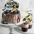 thumbnail image 5 of 18PCS Tools Cake Topper Tools Cake Decorations Toolbox Wrench Hammer Mechanic Drill Plier Handsaw Tape Measure Screwdrivers Themed Happy Birthday Party Decor, 5 of 7