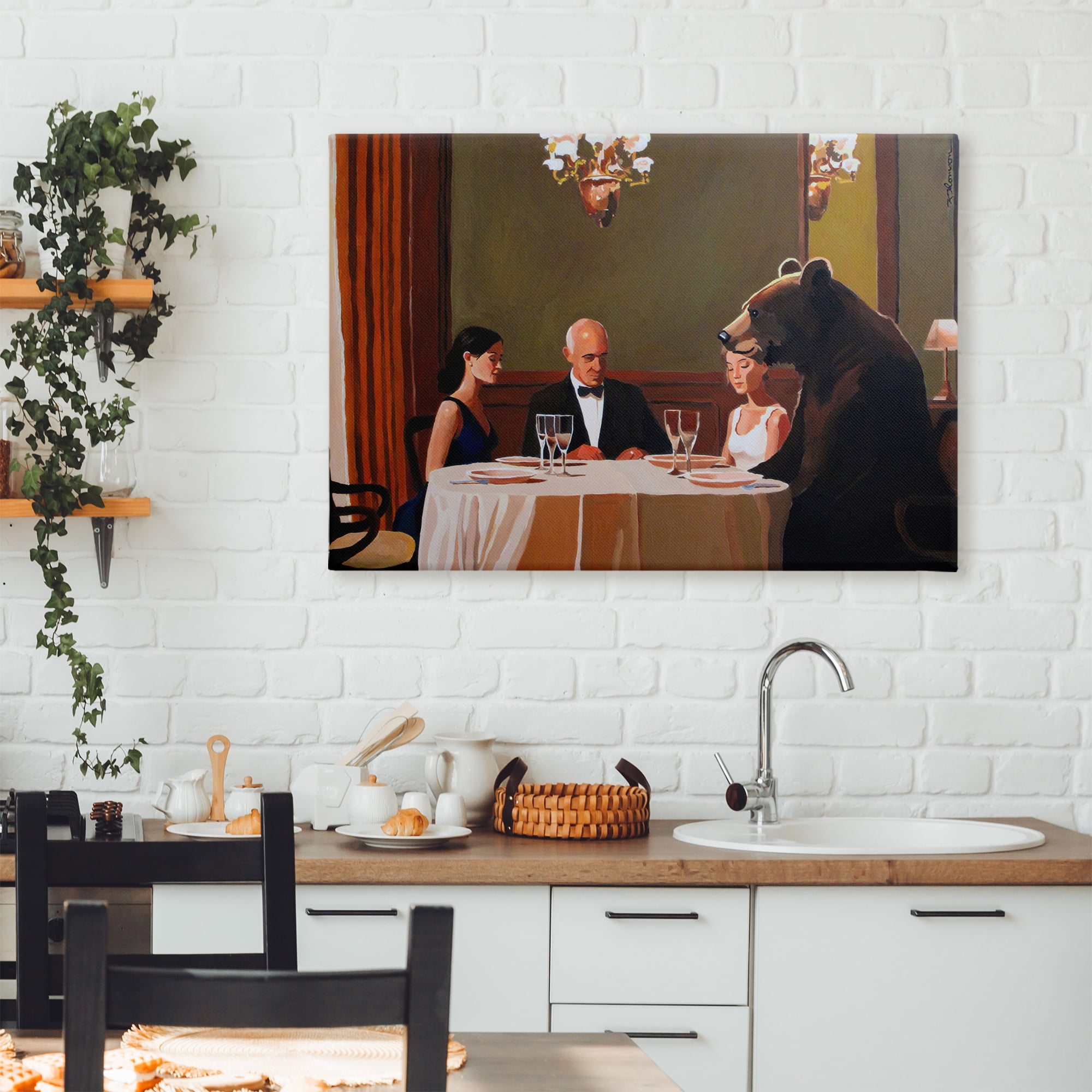 Dinner Guests & Steve Canvas Wall Art, design by Keith Thomson