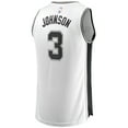 thumbnail image 3 of Men's Fanatics Keldon Johnson White San Antonio Spurs Fast Break Association Jersey, 3 of 3