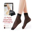 thumbnail image 6 of G&Y 12 Pairs Sheer Ankle Stockings for Women, 20D Nylon Socks, 6Black & 6Nude, 6 of 7