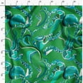 thumbnail image 3 of Soimoi Pure Silk Green Fabric - By the Yard - 42 Inch Wide - Abstract Irregular - Print Fabric Inspired Elegance for Apparel and Decor Printed Fabric, 3 of 6