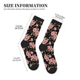 thumbnail image 3 of Bingfone Compression Socks for Women and Men Long Socks for Running Athletic Cycling Nurse- Rose Flowers, 3 of 7