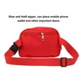 thumbnail image 4 of Sac Banane pour Femmes, Grande Capacité Sac de Taille Mode Style Concis pour Randonnée Rouge, 4 of 7