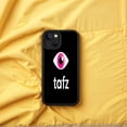 thumbnail image 5 of Stylish Black iPhone 15 Case with Pink and White Eye Design - Lightweight Yellowing Resistant Perfect Fit for iPhone 15, 5 of 6
