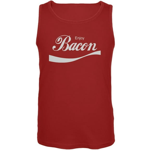 Enjoy Bacon Red Adult Tank Top - X-Large