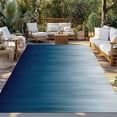 thumbnail image 2 of Navy Blue Ombre Outdoor Rug for Patio/Deck/Porch, Non-Slip Large Area Rug 6 x 9 Ft, Contemporary Gradient Abstract Art Indoor Outdoor Rugs Washable Area Rugs, Reversible Camping Rug Carpet Runner, 2 of 8