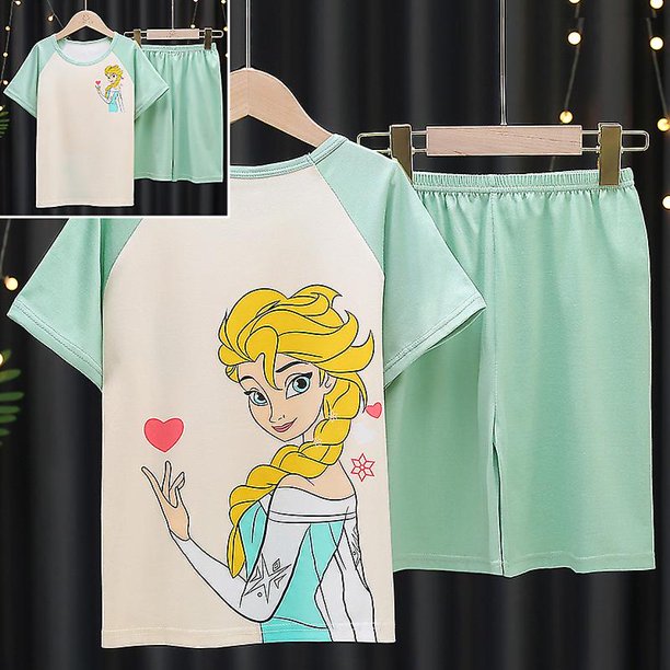14 (9T 10T) Conjuntos de verano de pijamas MULTICHILDREN para niños y niñas Conjunto de pijamas de algodón suave Conjunto de camiseta de manga corta Tops Pantalones cortos Pijamas de Spiderman_l esquí esquí Gafas de esquí