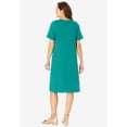 thumbnail image 2 of Woman Within Plus Size Perfect Short-Sleeve V-Neck Tee Dress, 2 of 6