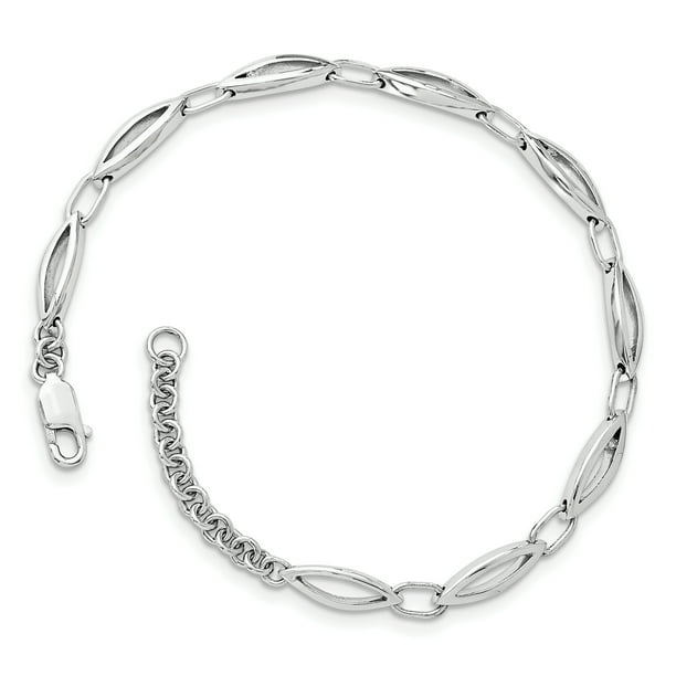 SS White Ice Diamant w/1.25in ext Bracelet 7 Pouces "Bracelets"