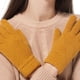 thumbnail image 4 of Guantes con estampado de rombos de color liso, cálidos para invierno, con dedos completos y pantalla táctil, color negro y gris, 4 of 5