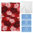 thumbnail image 5 of Botanical Chrysanthemum 1 Pack Kitchen Towel, Water Absorbent Dish Towel, Abstract Spring Floral Red Black Decorative Hand Towels - Quick Drying Cloth for Cooking Baking, 18x28 Inch, 5 of 8