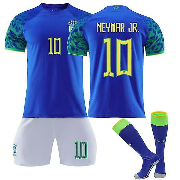 Neymar Jr 10 Brésil Équipe Nationale de Football Kits Maillot de Football Entraînement T-shirt Costume 22/23