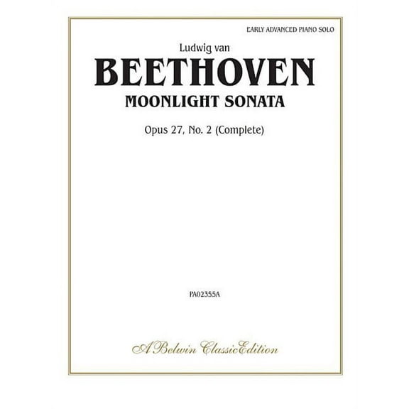 Belwin Classic Library Moonlight Sonata, Op. 27, No. 2 (Complete), (Paperback)