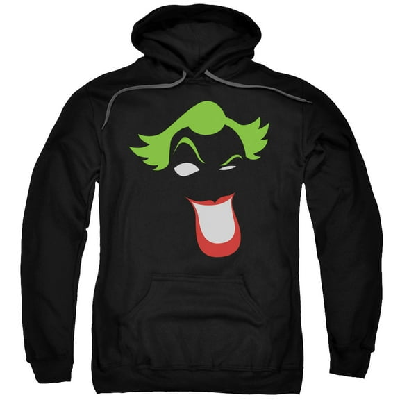 Batman Joker Simplified Adult Pullover Hoodie Sweatshirt Black