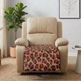 thumbnail image 4 of ZIATUBLES Red Leopard Print Recliner Chair Cover, Quilted Polyester Furniture Protector with Anti-Slip Silicone Dots, Washable Pet Friendly Seat Cushion Slipcover for Living Room, 4 of 8