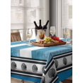 thumbnail image 6 of Blue Anchor Table Cloth, Waterproof Tablecloth for Rectangle Tables, Nautical Summer Beach Coastal Ocean Art Reusable Washable Fabric Table Cover for Restaurant Kitchen Dining Tables 52"x70", 6 of 9