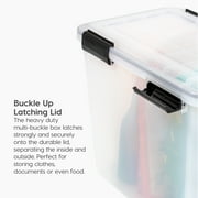 IRIS 156 Qt Storage Box with Gasket Seal Lid- Heavy Duty Moving Containers with Tight Latch, 3Pk