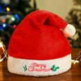 thumbnail image 4 of JeashCHAT Santa Hat, Red Velvet Christmas Hat Adult, Santa Hat for Women and Men, Thicken Embroidered Xmas Hat for New Year Holiday Party, 4 of 6