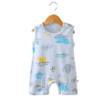 thumbnail image 7 of LYMAYTER Toddler Baby Summer Romper Soft Cotton Lightweight Bodysuit Cute Print Sleeveless Tank Top for Boys Girls, 7 of 7