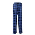 thumbnail image 7 of DENGDENG Womens Plaid Pj Pants Plaid Cute Pajamas Joggers Lounge Sleep Bottoms Plus Size Checkered Pants Comfy Drawstring Wide Leg Pant 2024 Blue M, 7 of 7