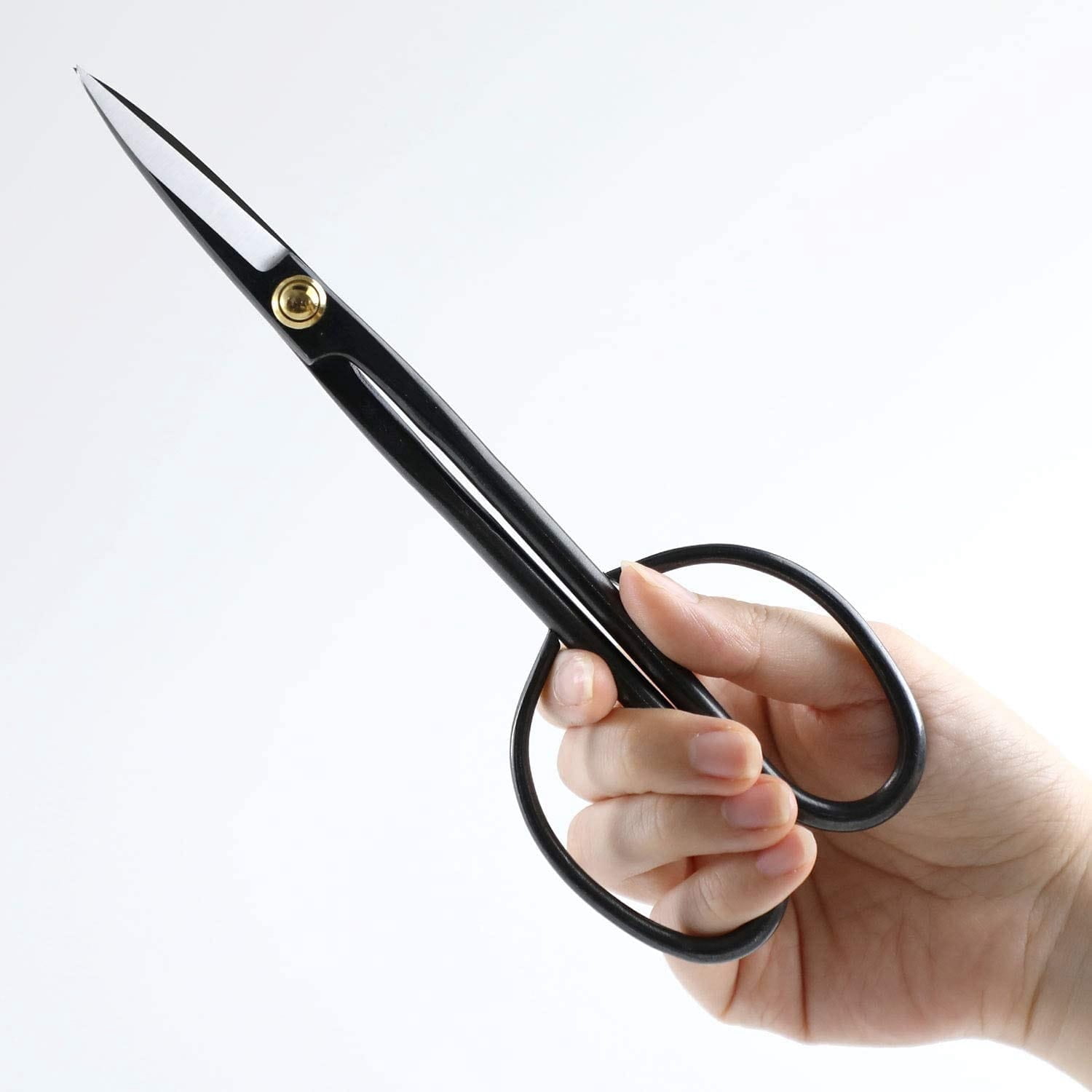 Wazakura Twig Bonsai Scissors Long Handle Black 8-1/4" Made in Japan