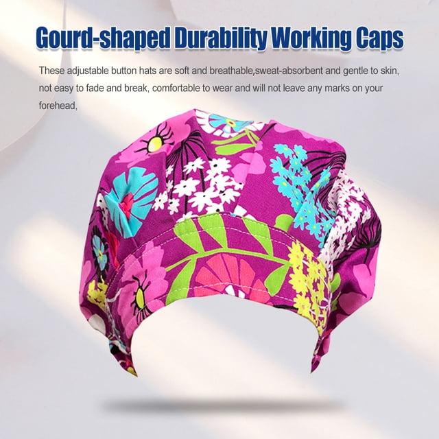 Operating Hats Nurses Long-time Service Gourd-shaped Pure Color Button Professional Assorted Colors Multifunctional Working Caps G-08