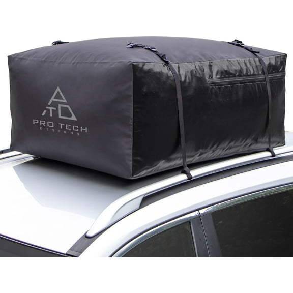 Voyager - 15 Cubic Feet Waterproof Rooftop Cargo Carrier for Top of Vehicle, Attaches With or Without Roof Rack