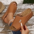 thumbnail image 5 of Norvail Womens Fashion Comfortable Breathable Platform Slides Wedge Sandals with Stitching Detail Casual Summer Mules Open Toe Arch Support, 5 of 7