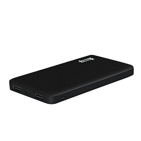 Power Bank 10000mah, Portable External Cell phone Li-polymer Batterys 2 Input and 2 Output,USB C and Micro USB for iPhone X/8/7/6/Plus/5/SE, iPad, Samsung, and MP3 Player