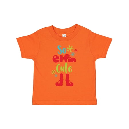 

Inktastic So Elfin Cute Elf Shoes Snowflakes Christmas Gift Toddler Boy or Toddler Girl T-Shirt