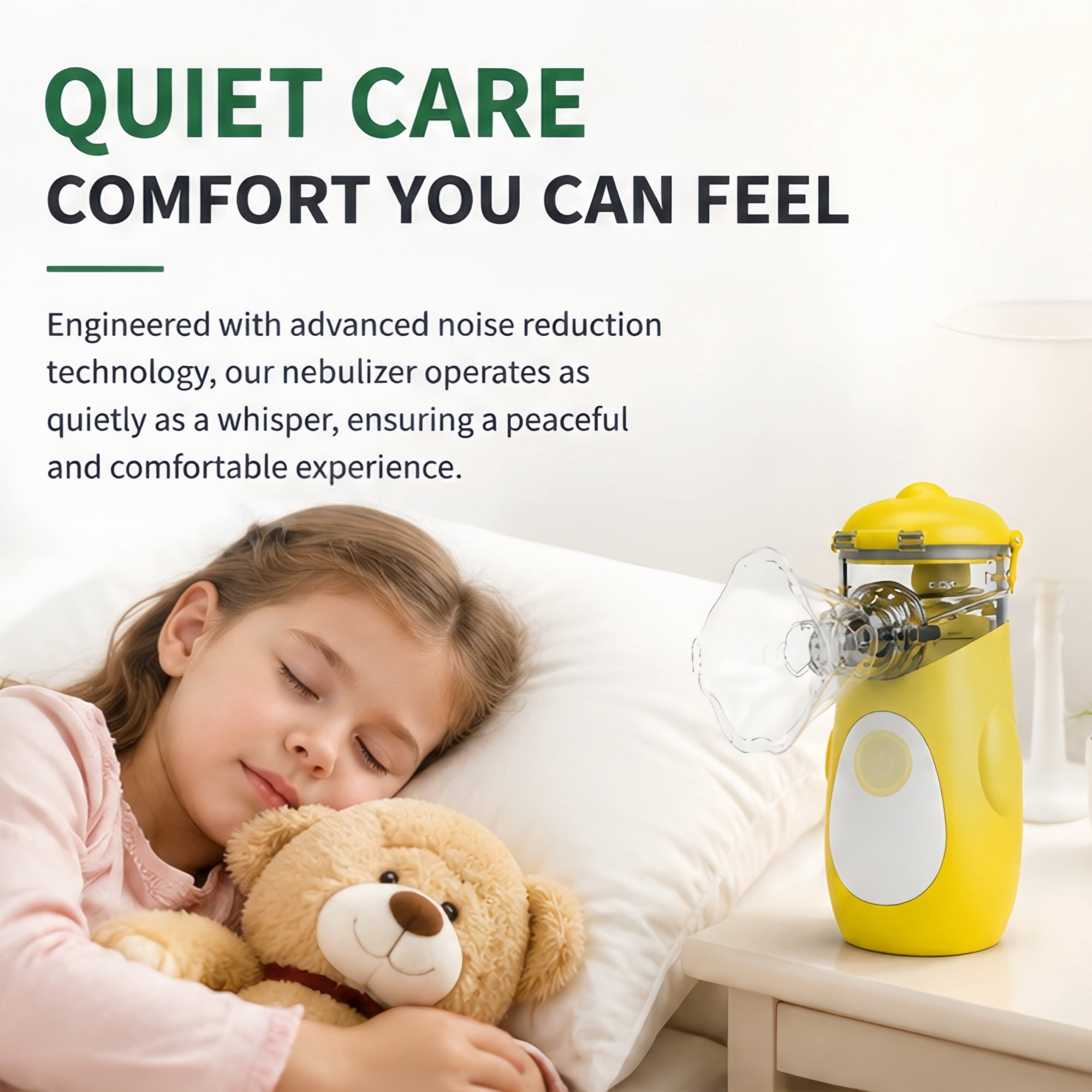 Ziqing Handheld Ultrasonic Steam Inhaler,Cool Mist Breathing Humidifier for Adults & Kids