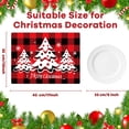thumbnail image 2 of Placemat Obusatt Christmas, 6 unidades, tela escocesa roja y negra, 43 x 32 cm, 2 of 7