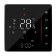thumbnail image 1 of WiFi Smart Thermostat Temperature Controller, Weekly Programmable, Supports Touch Control/Mobile App/Voice Control, Compatible with Alexa/Google Home, for Water Heating, 5A, Black, 1 of 8
