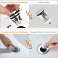 thumbnail image 4 of Universal Pop Up Basin Drain with Anti-Clogging Filter, Kitchen Sink Drain (34-38mm)，, 4 of 5
