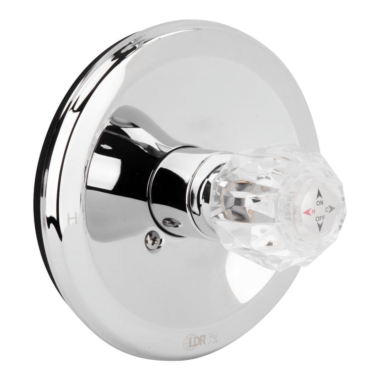 LDR Duscharm Chrom – 20,3 Cm, Edelstahl, Mit Flansch, Für Standard-IPS-Gewinde 1/2"