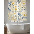 thumbnail image 5 of Seasonal Botanical Blooms Sheer Curtains 72 Inch Length 2 Panels Set, Blue Yellow Flowers Voile Window Treatment Rod Pocket Curtains Sheers Drapes for Bedroom/Living Room/Kitchen 52"x72"x2, 5 of 7